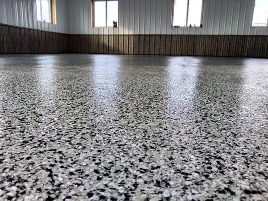 Coated and polished Concrete job in kelowna 