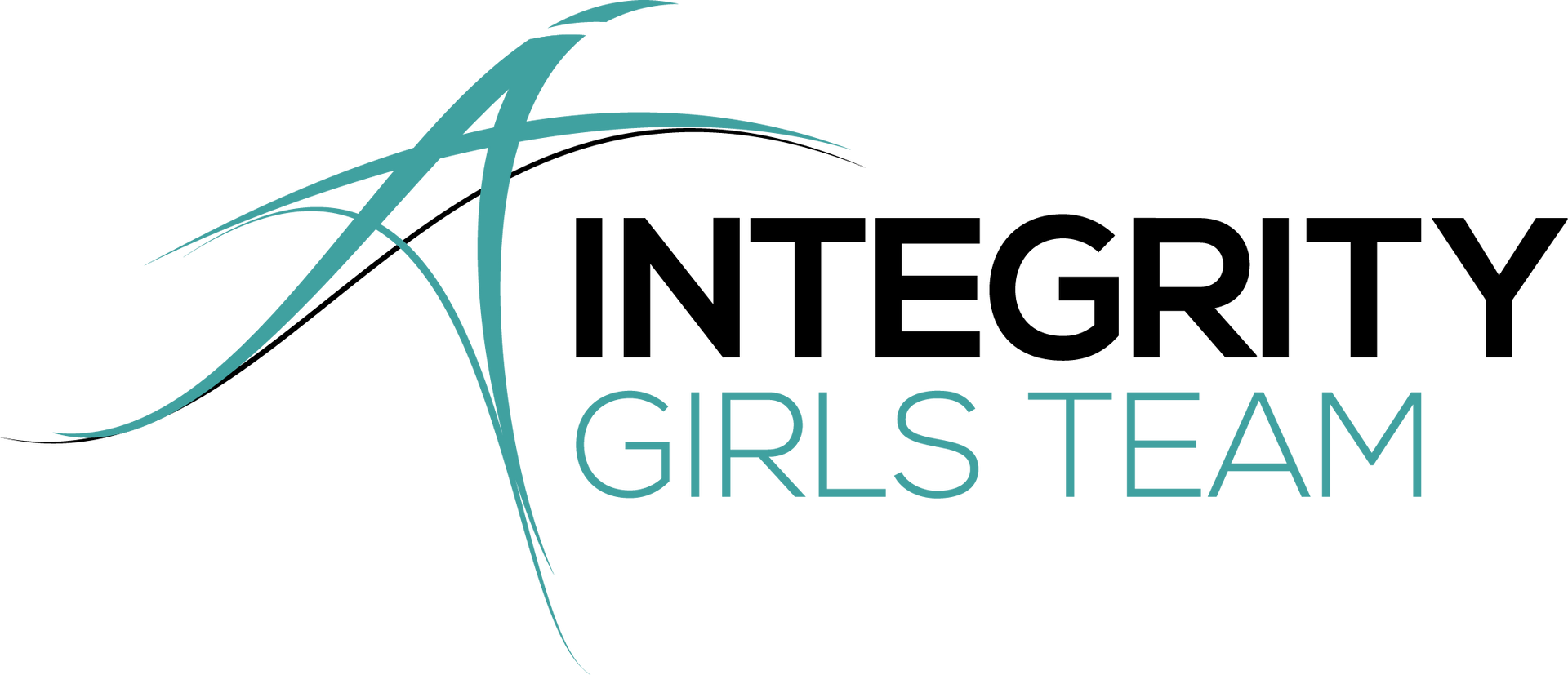 The integrity girls team logo is blue and black on a white background.