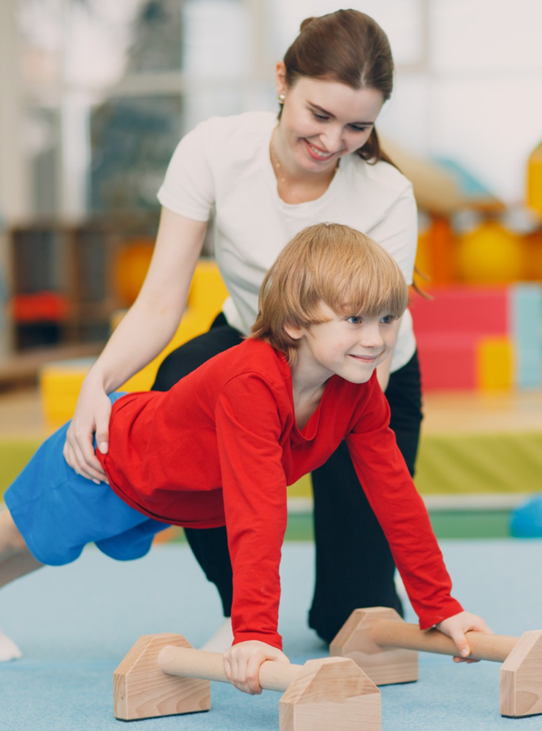 boy doing gymnastics