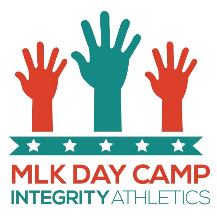 A logo for the mlk day camp integrity athletics