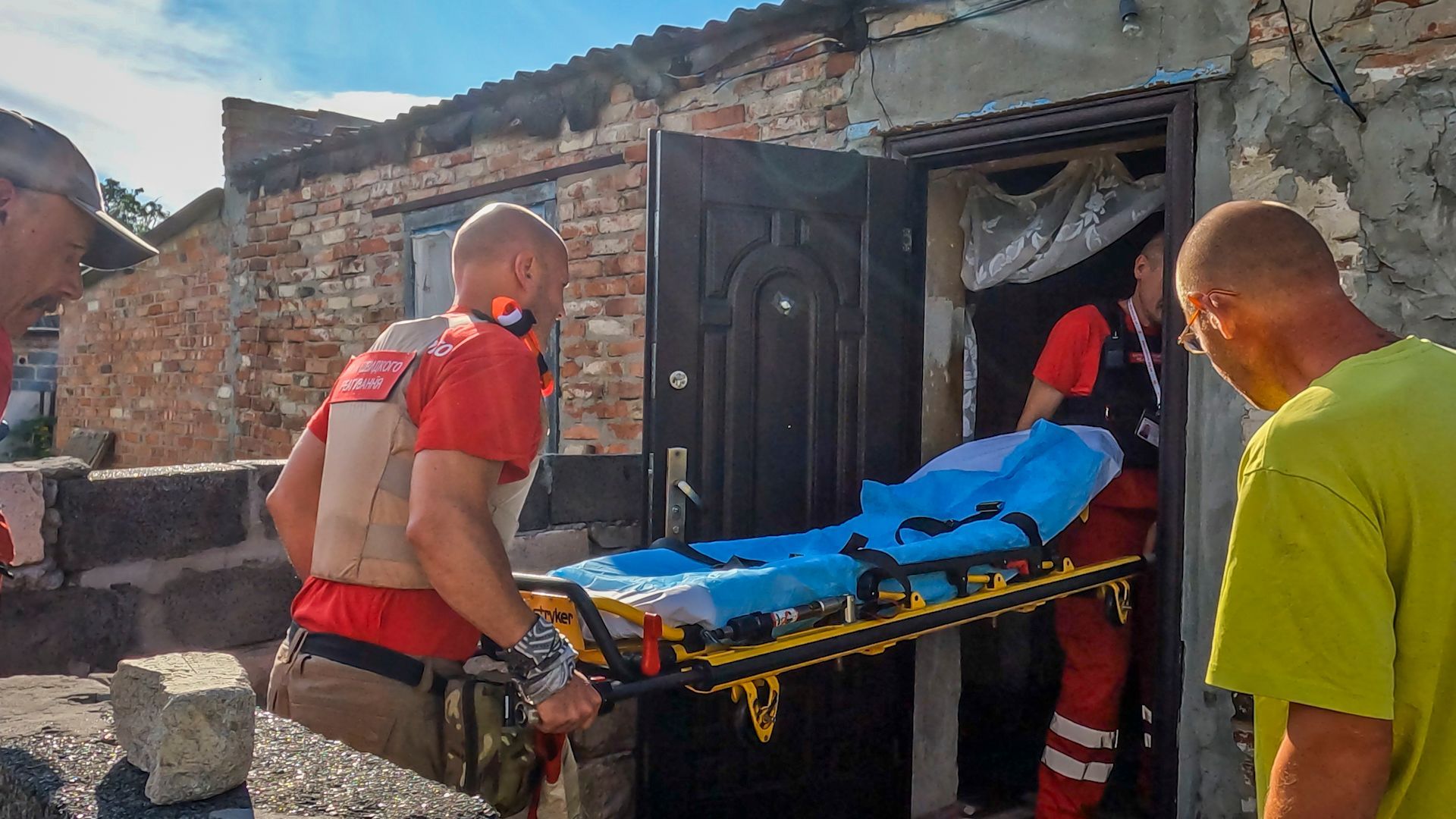 A still image from People of War , the new documentary tells the story of volunteers at Ukraine's frontline who rescue residents, deliver food and risk their lives to ease civilian suffering. 