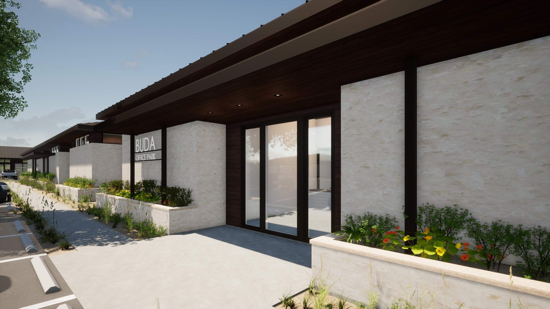 An artist 's impression of a building with a lot of windows.
