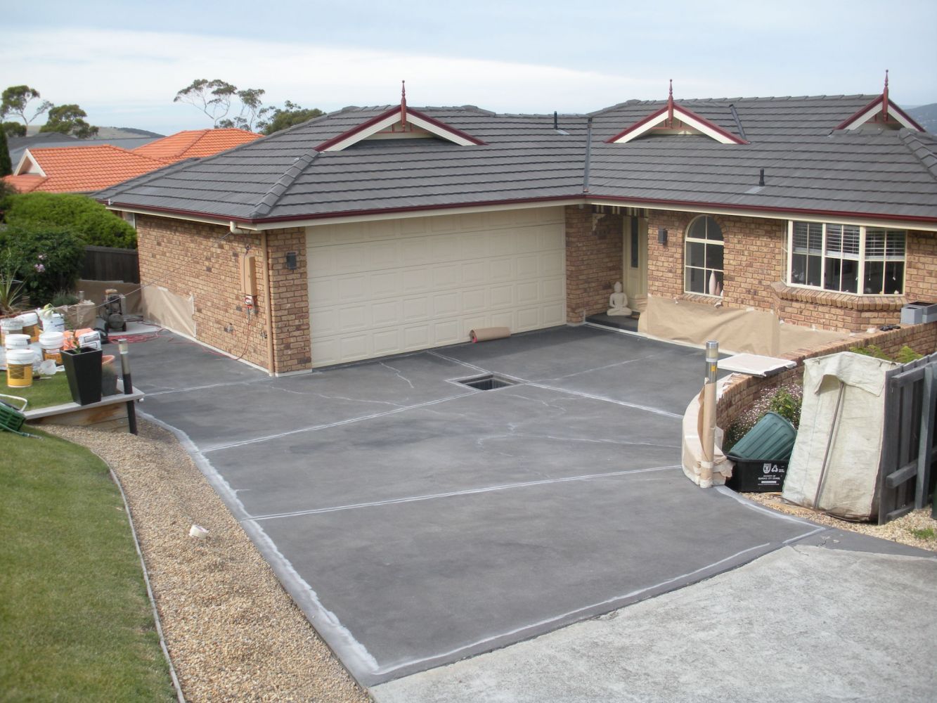 Before Garage Way Resurfacing — Tasmania — Concrete Concepts Tasmania Pty Ltd
