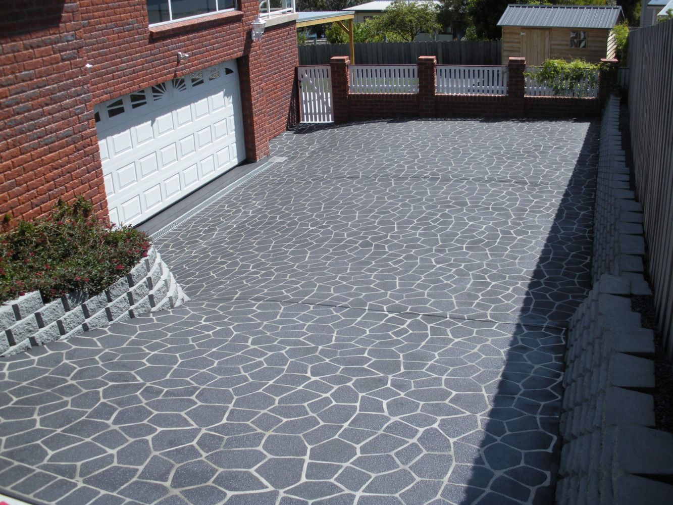 Shell Patterned Driveway — Tasmania — Concrete Concepts Tasmania Pty Ltd
