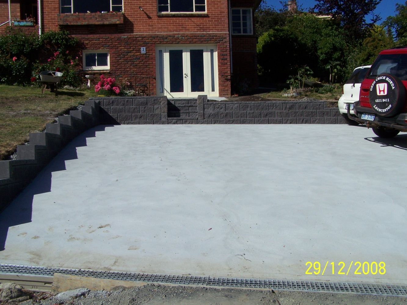 Concrete Parking Lot on Field — Tasmania — Concrete Concepts Tasmania Pty Ltd