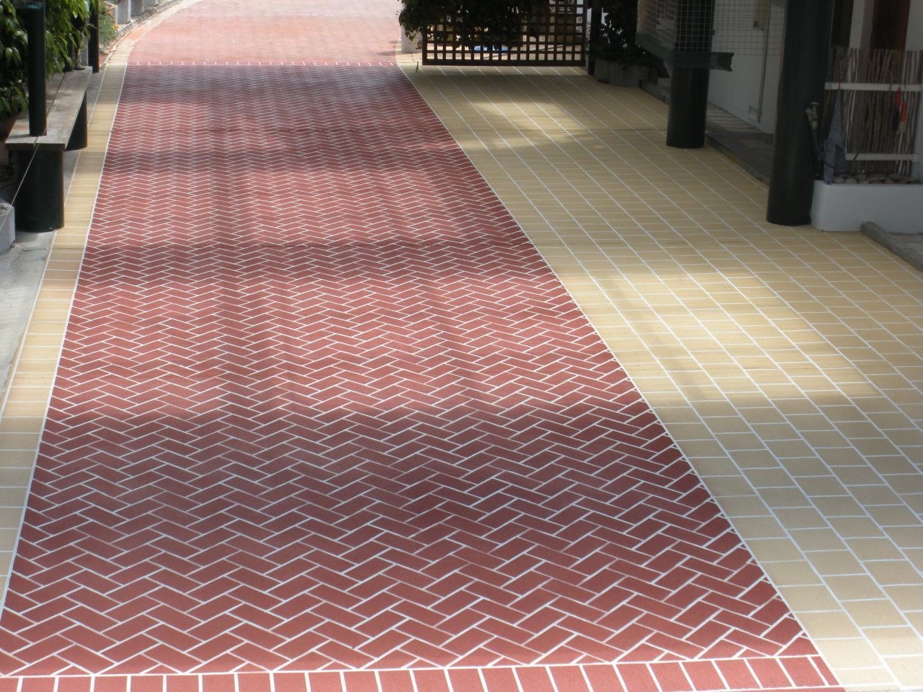 Red Blocks Concrete Paving — Tasmania — Concrete Concepts Tasmania Pty Ltd