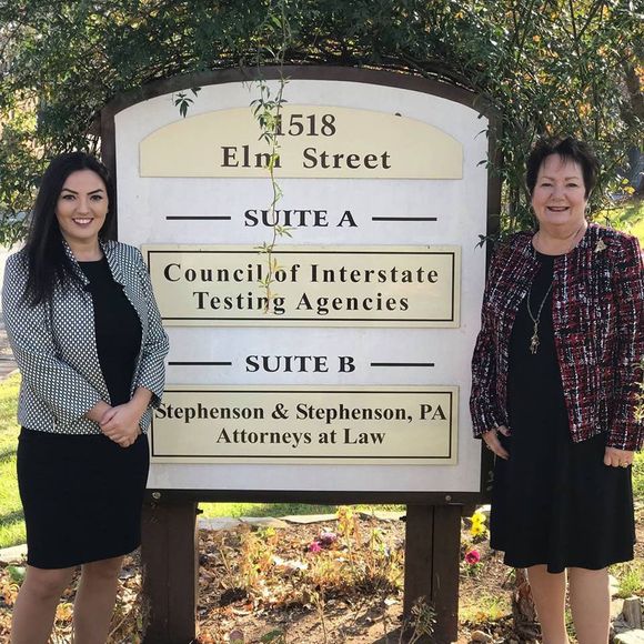 Two Women Next to the Sign — Sanford, NC — Stephenson & Stephenson PA Attorneys at Law