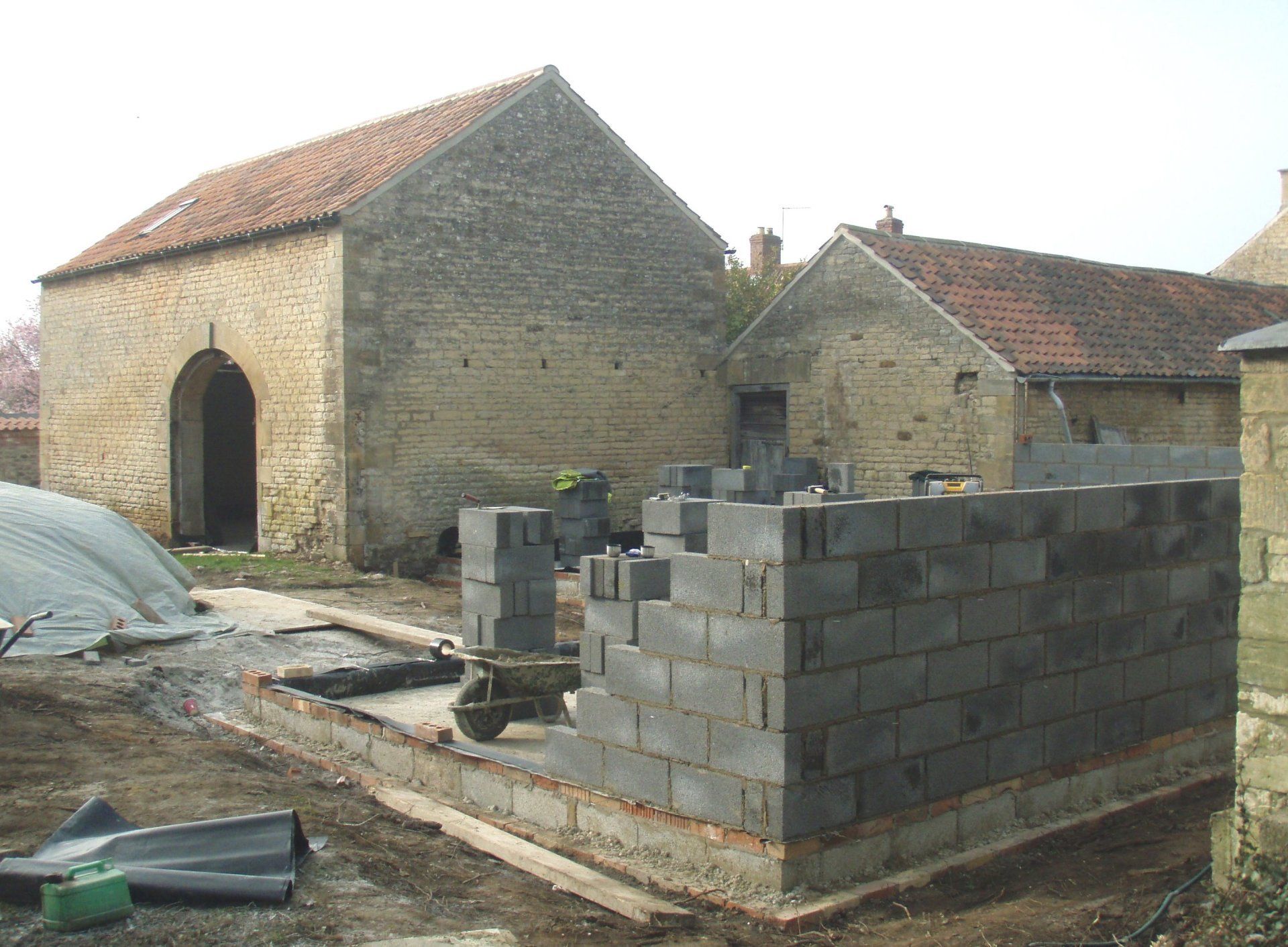 Roof tiling completed and block work commences