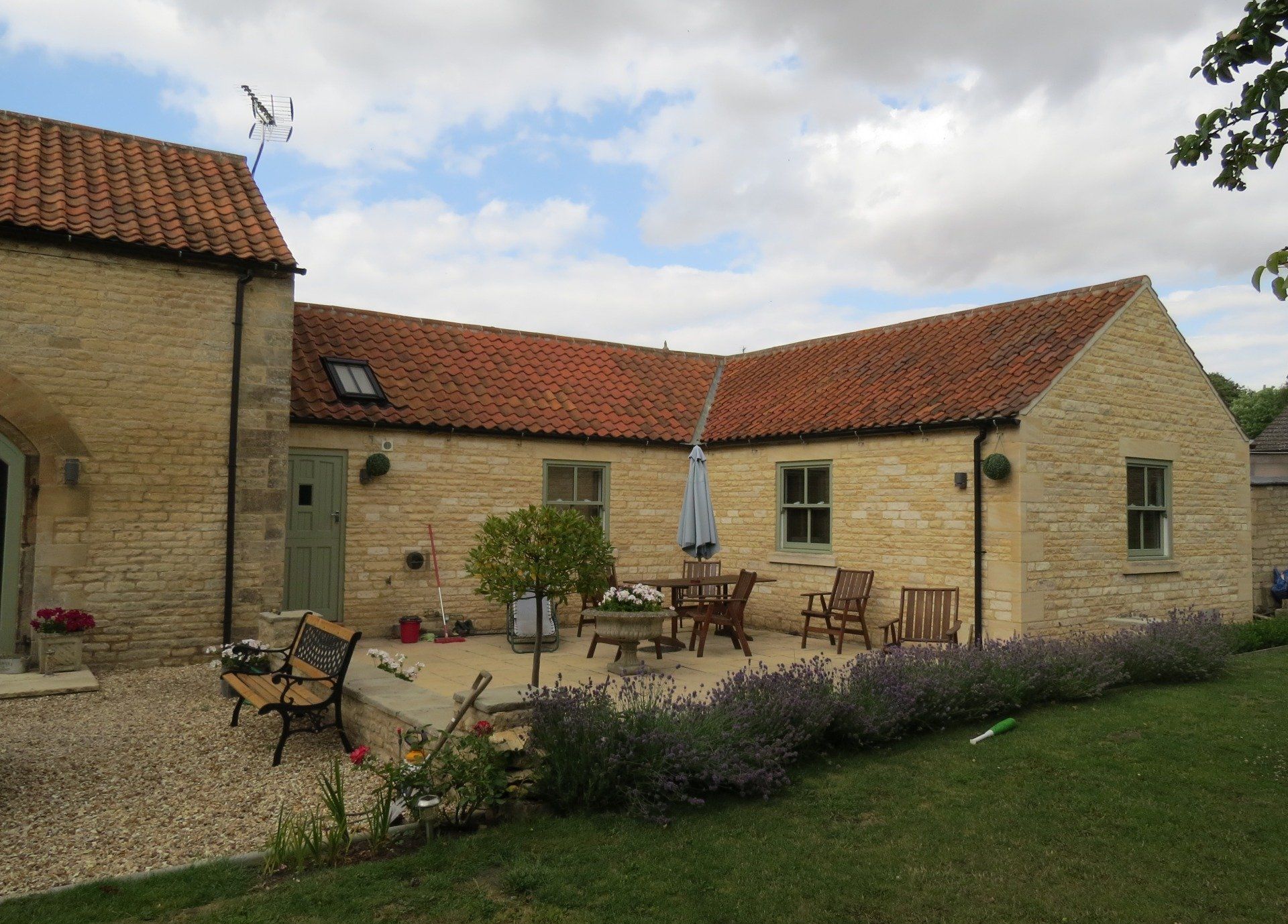 The finished Grade II listed barn conversion and extension