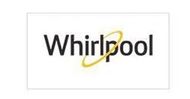 Whirlpool logo in black text with a yellow swoosh on a white background