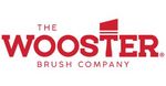 The Wooster Brush Company logo in red text with a stylized brush mark above the wordmark