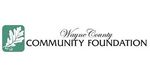 Wayne County Community Foundation logo with green leaf icon and black script text