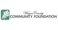 Wayne County Community Foundation logo with green leaf icon and black script text
