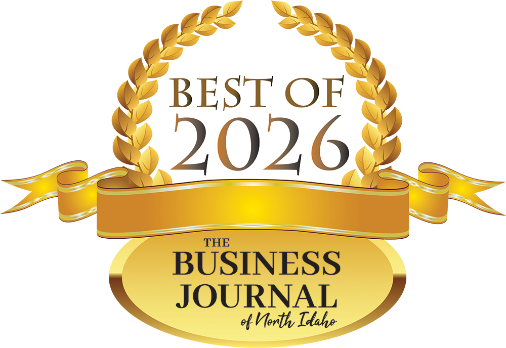 Gold award badge reading “Best of 2026” and “The Business Journal” with laurel wreath and ribbon