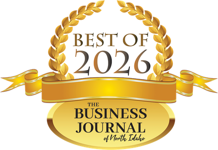 Gold award badge reading “Best of 2026” and “The Business Journal” with laurel wreath and ribbon