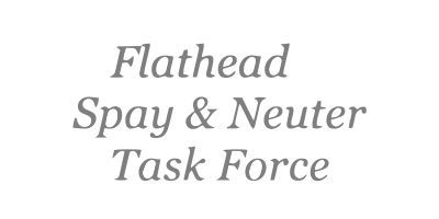 A white background with the words `` flathead spay & neuter task force '' written on it.