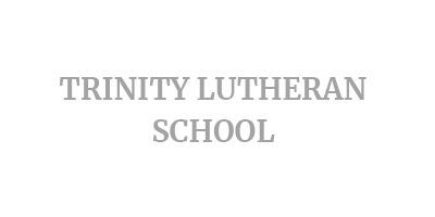 The trinity lutheran school logo is on a white background.