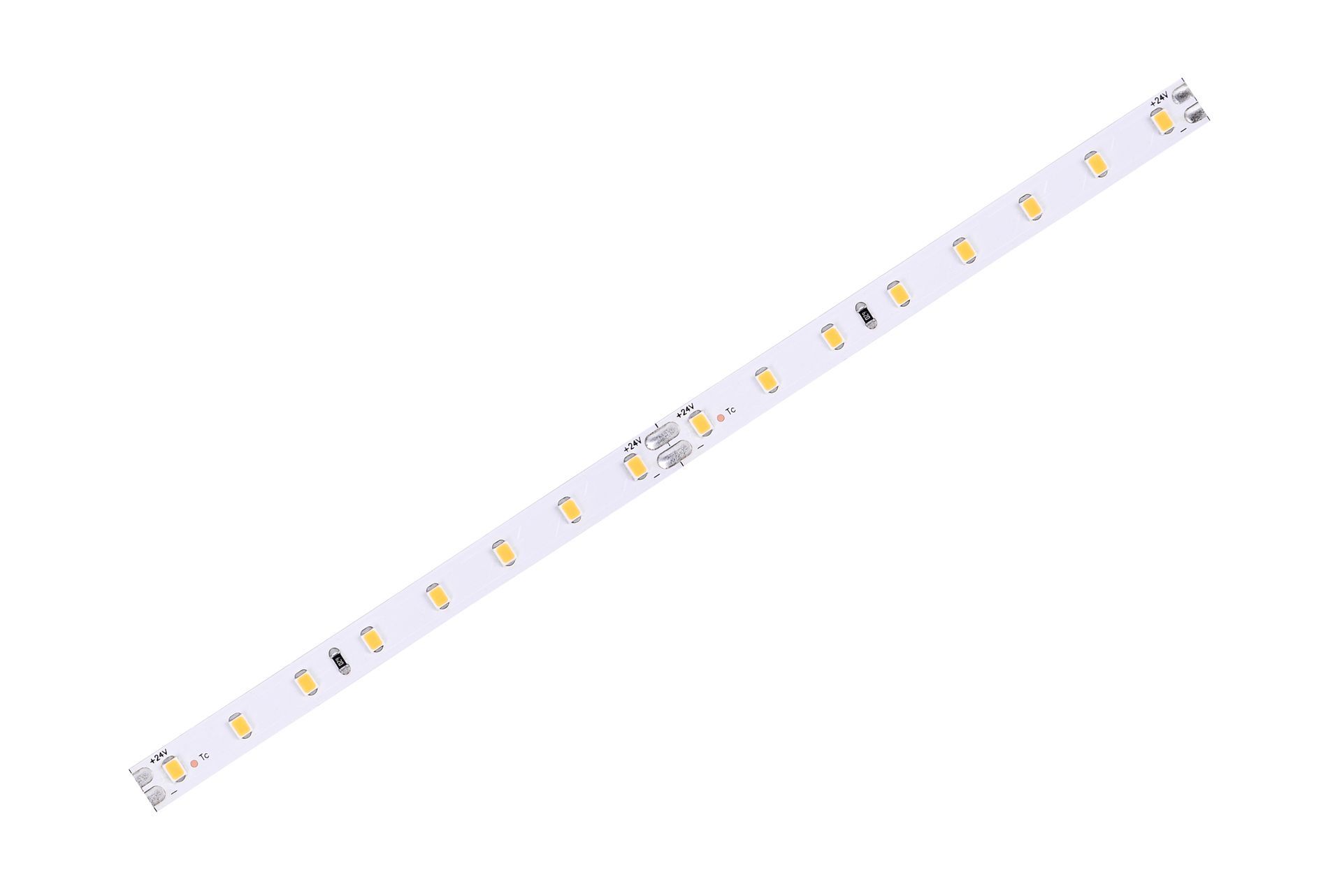LED strip lights rolled up on a white background with adhesive backing.