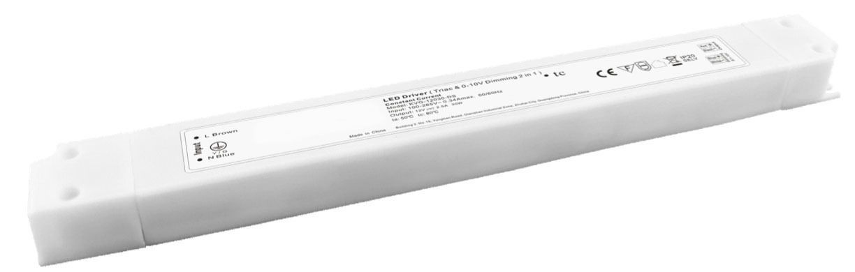 White rectangular electronic component.