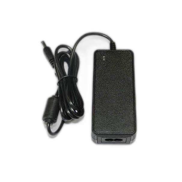 Black AC power adapter with a cable and plug.