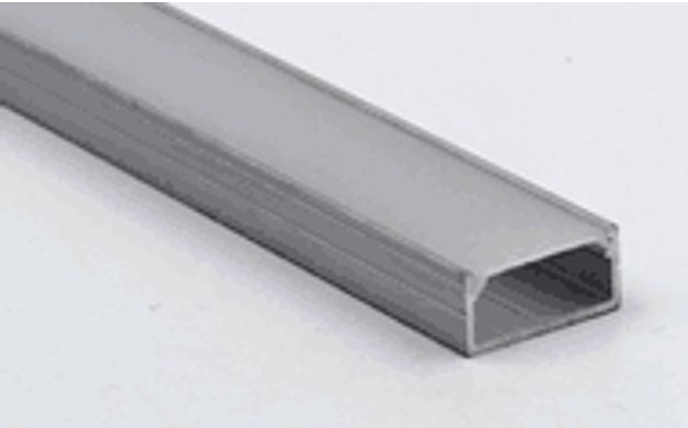 Silver rectangular LED light channel.