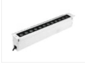 White rectangular LED light fixture with black lights.