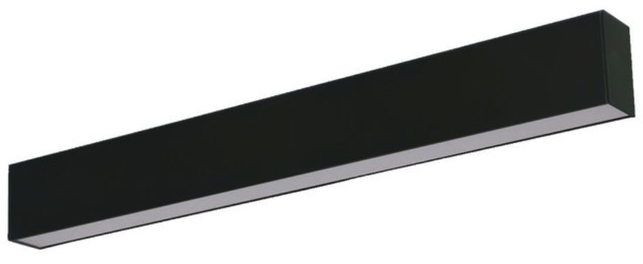 Black rectangular ceiling light fixture.