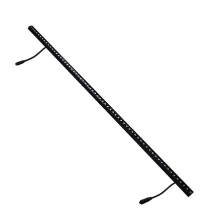Black LED light bar with two attached cables.