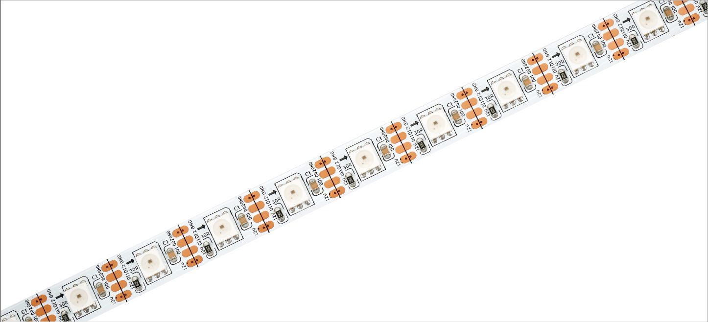 LED light strip on a white background.