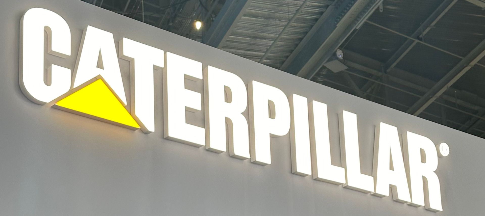 Lit Up Caterpillar Sign