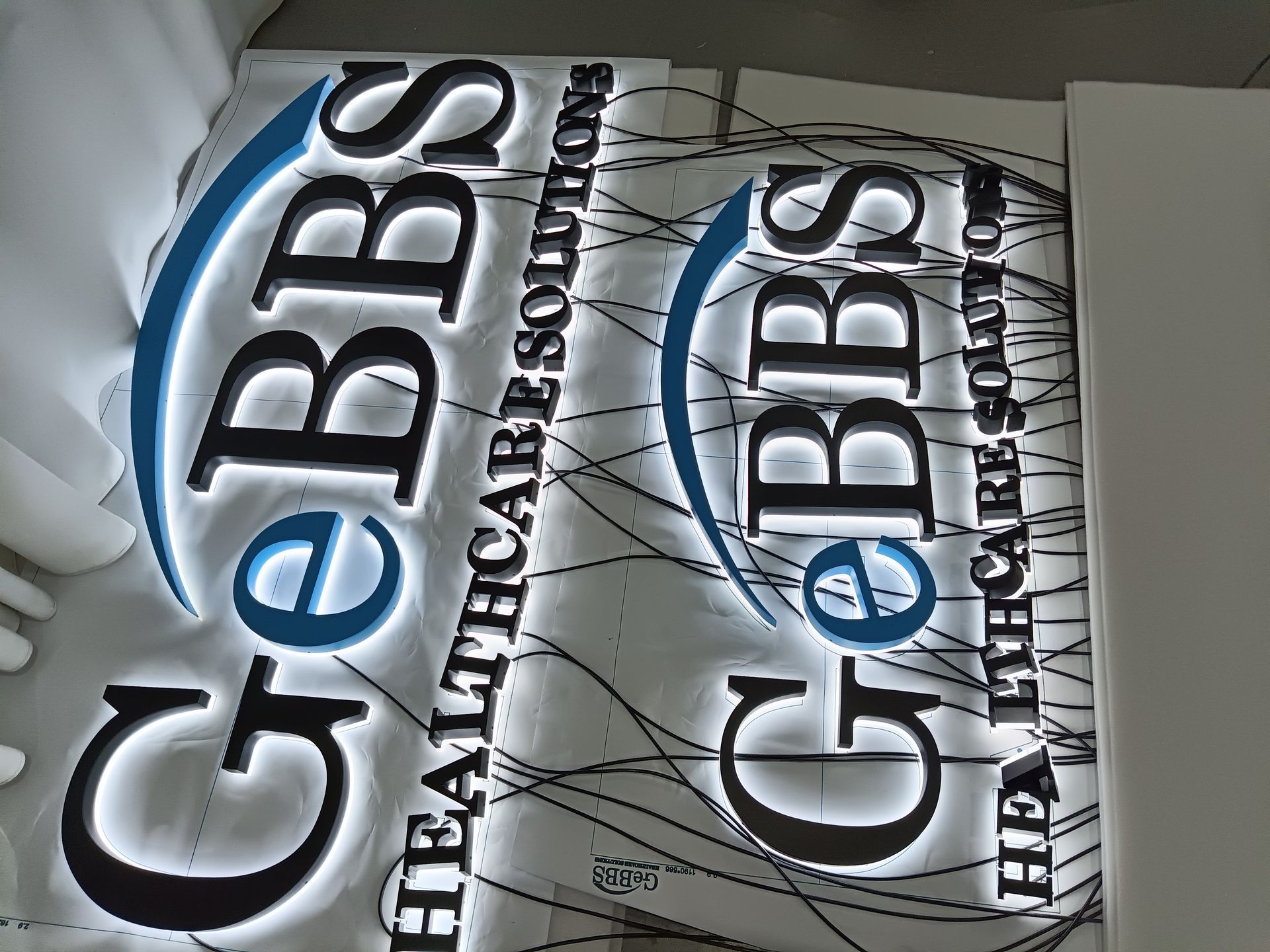 A sign that says gerbs healthcare solution on it