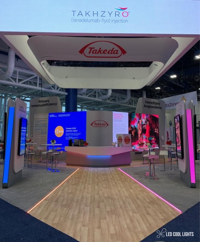 A takeda booth with a wooden floor