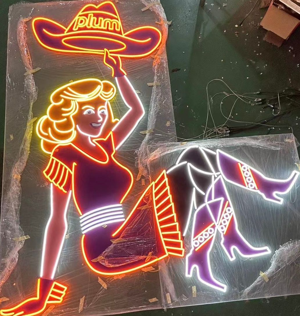 Neon Sign of a cowgirl