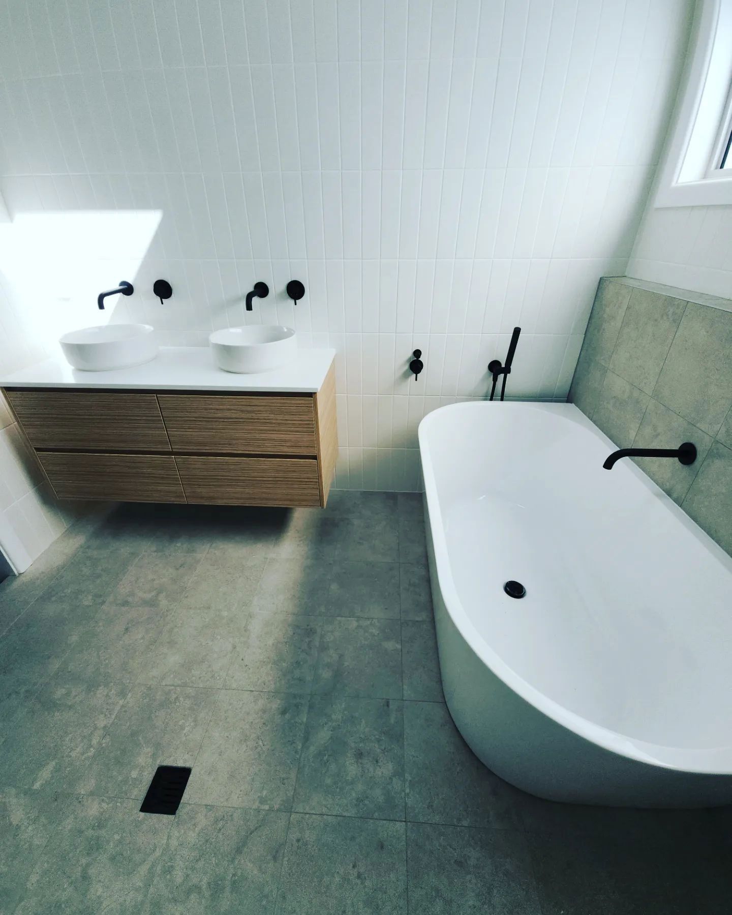 Bathroom After Plumbing Installation