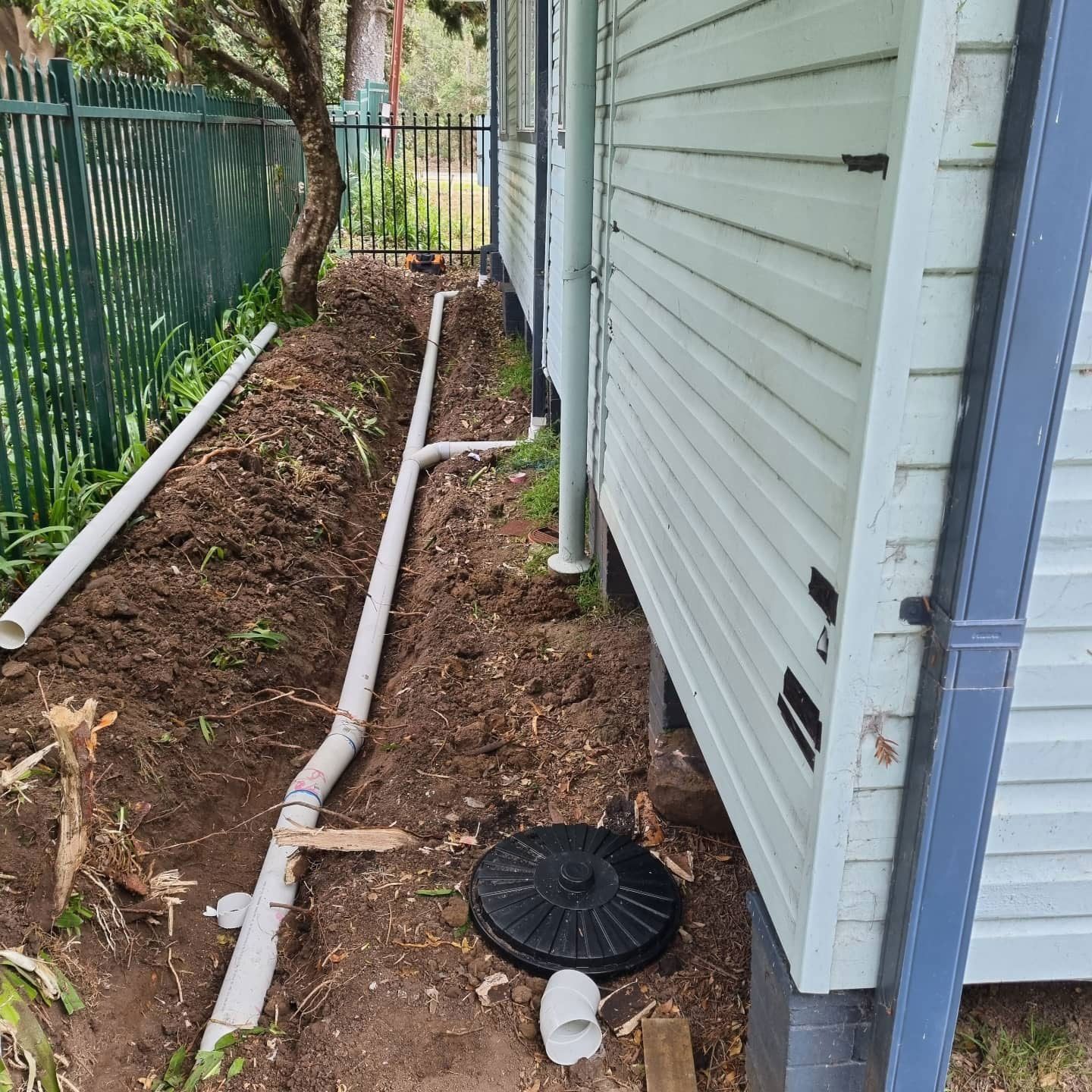 Plumbing Pipes Laid Out Outside