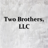 "Two Brothers, LLC" text on a gray, cloudy background.