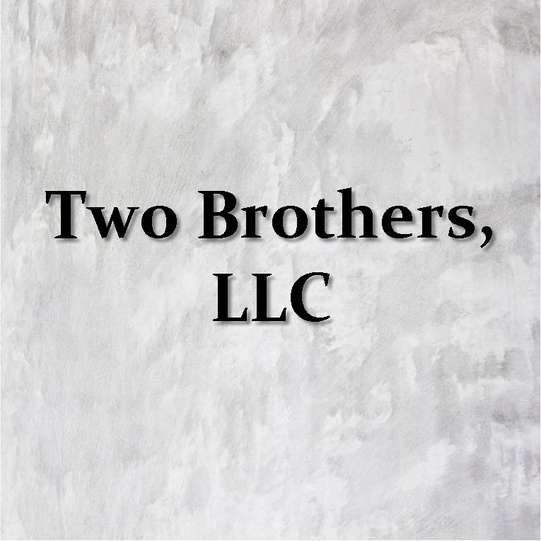 "Two Brothers, LLC" text on a gray, cloudy background.