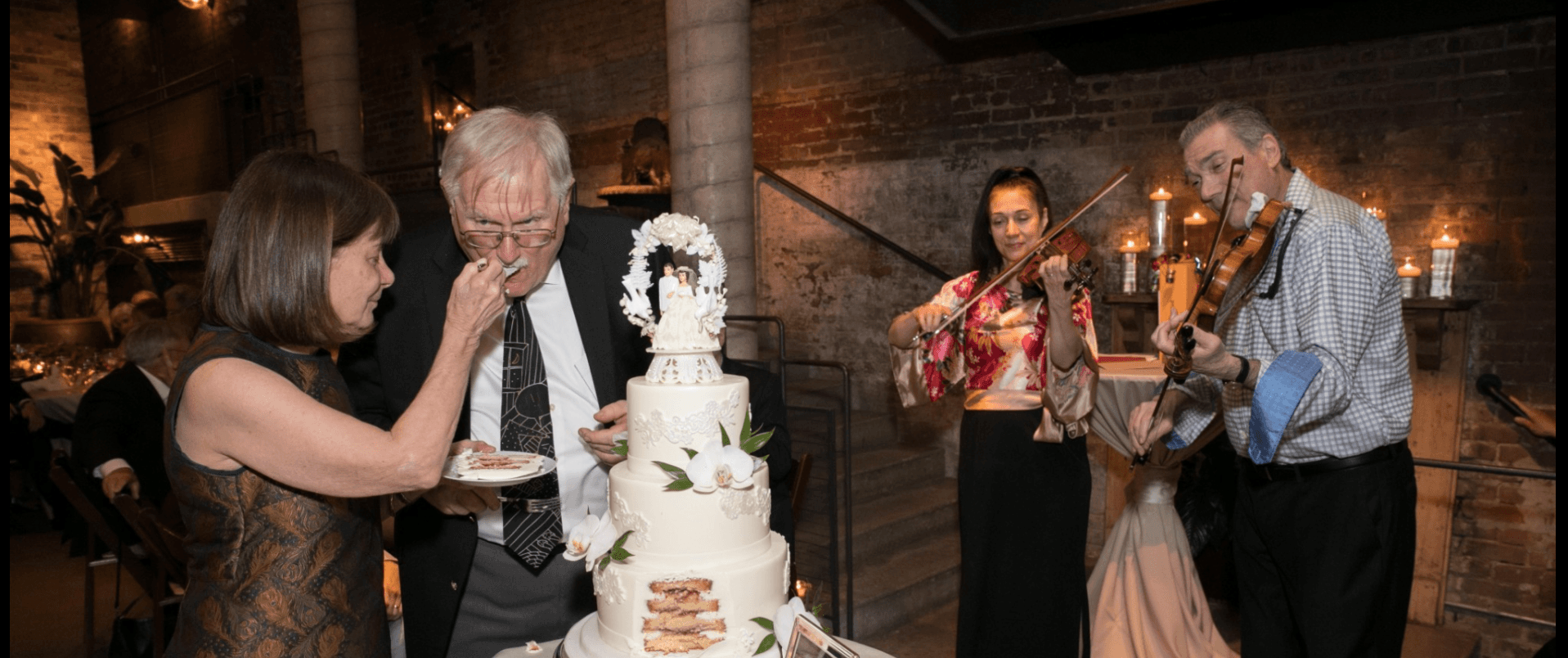 Our violinist, Rami performing during wedding ceremony