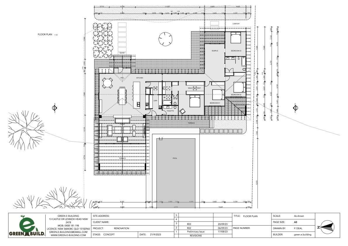 There Is A Large Island In The Middle Of The Kitchen — Green e Building in Lennox Head, NSW