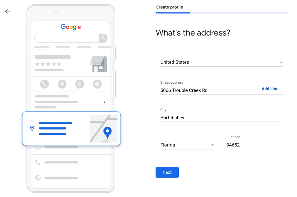 A screenshot of a google business page on a cell phone.