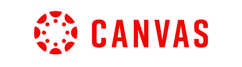 The logo for canvas is red and white with a circle in the middle.