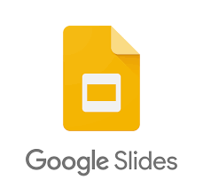 The google slides logo is a yellow sheet of paper with a square in the middle.