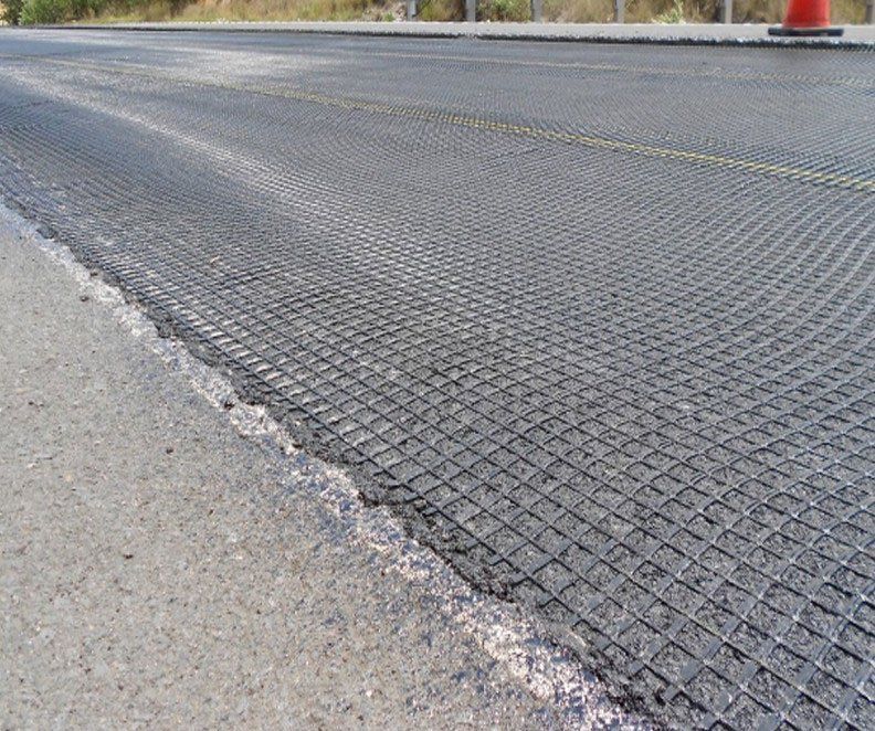 Canales de hormigón con barras de fibra de vidrio.
