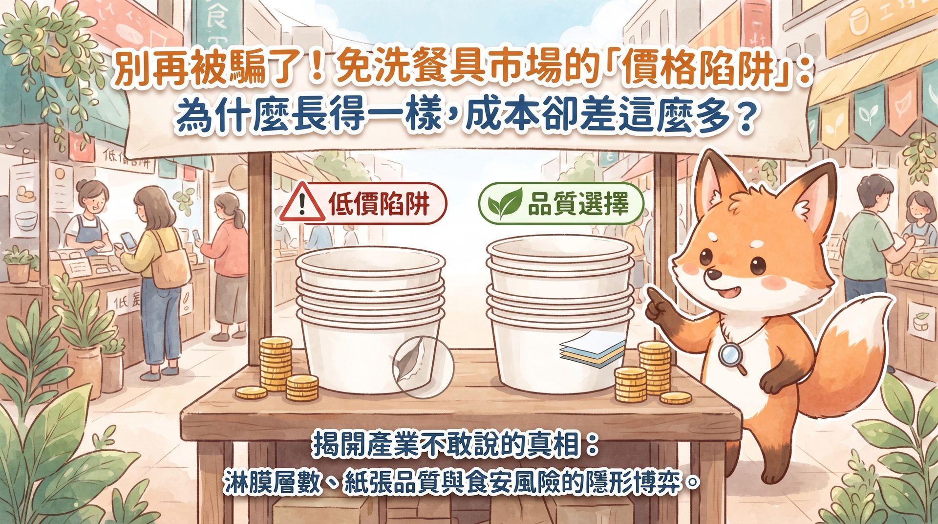 免洗餐具市場的價格陷阱分析，深入探討淋膜層數與食品安全風險的關聯，指導顧客聰明選購。
