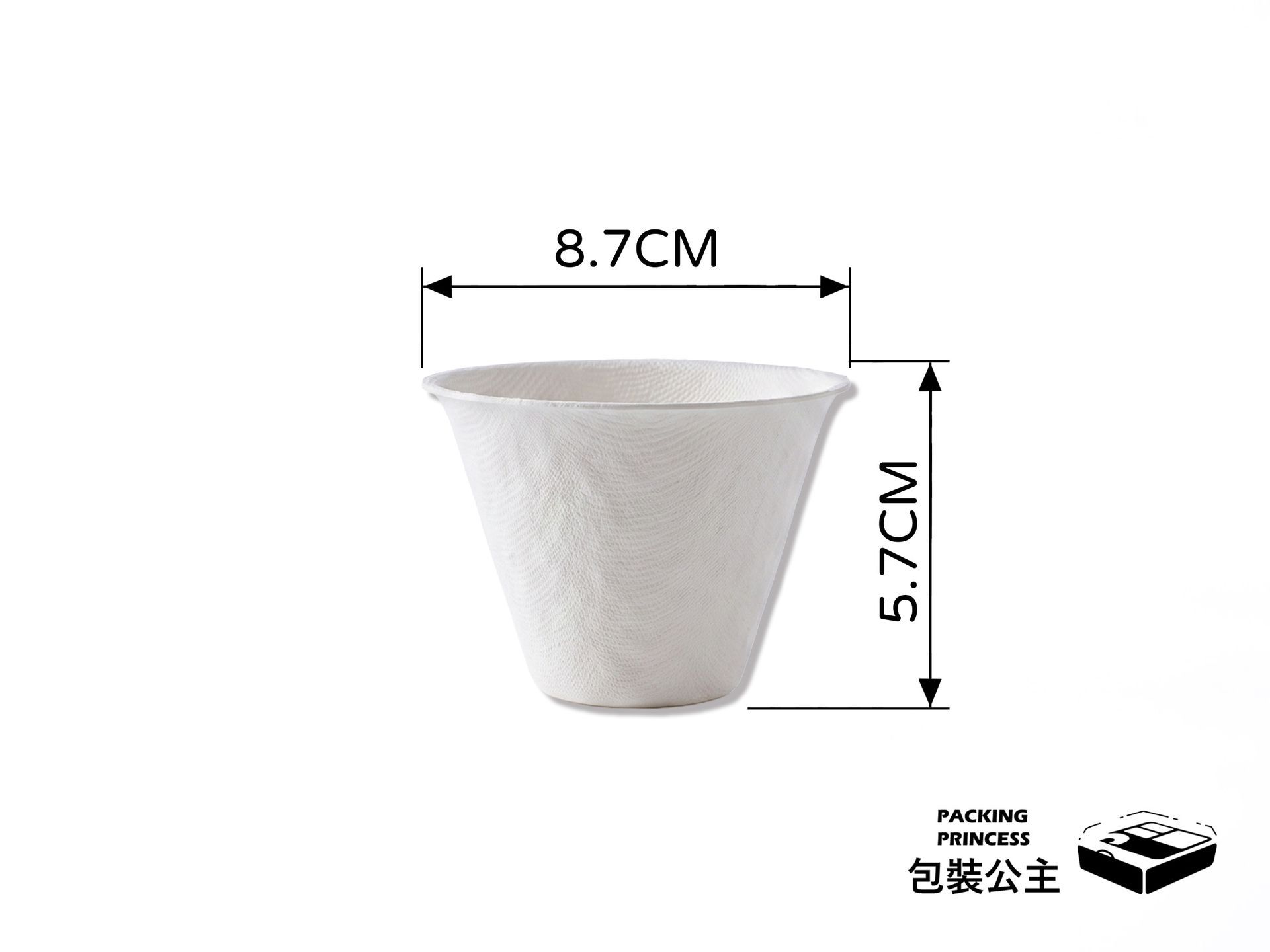 GIC-03 環保紙漿冰淇淋杯,採用天然材質,手感良好,適合作為冰品外帶的環保容器選擇。