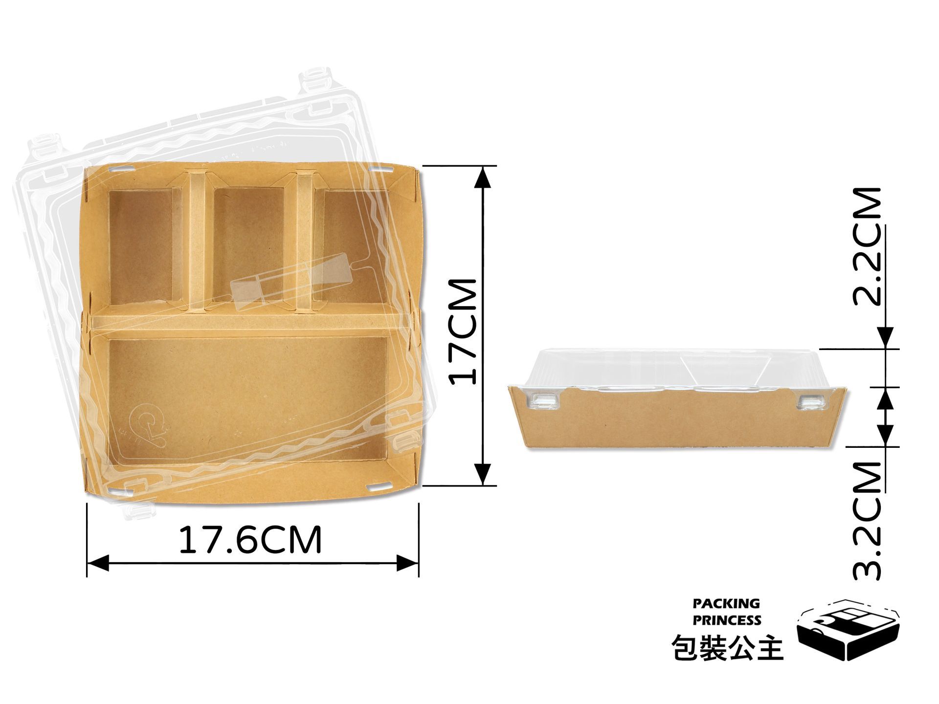 RPR4-01 | Four-compartment self-locking cowhide lunch box with a tall lid that prevents food from getting crushed, stable stacking design, Japanese-style high-quality healthy lunch box (50 pieces)
