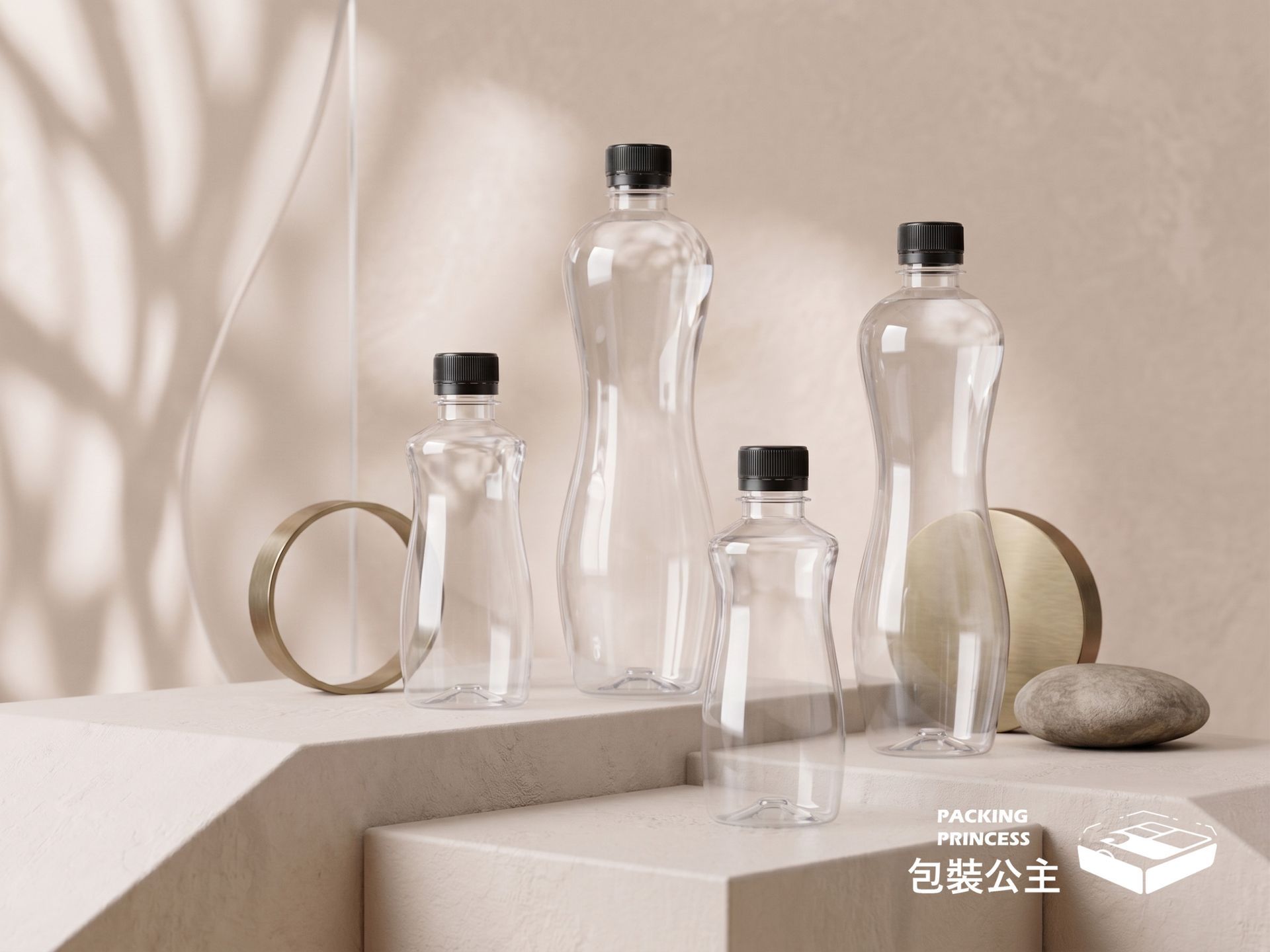 曲線瓶系列 | 冷泡茶瓶 果汁瓶 飲品外帶瓶 經典曲線 舒適握感 塑膠瓶(兩款容量規格・整箱販售)