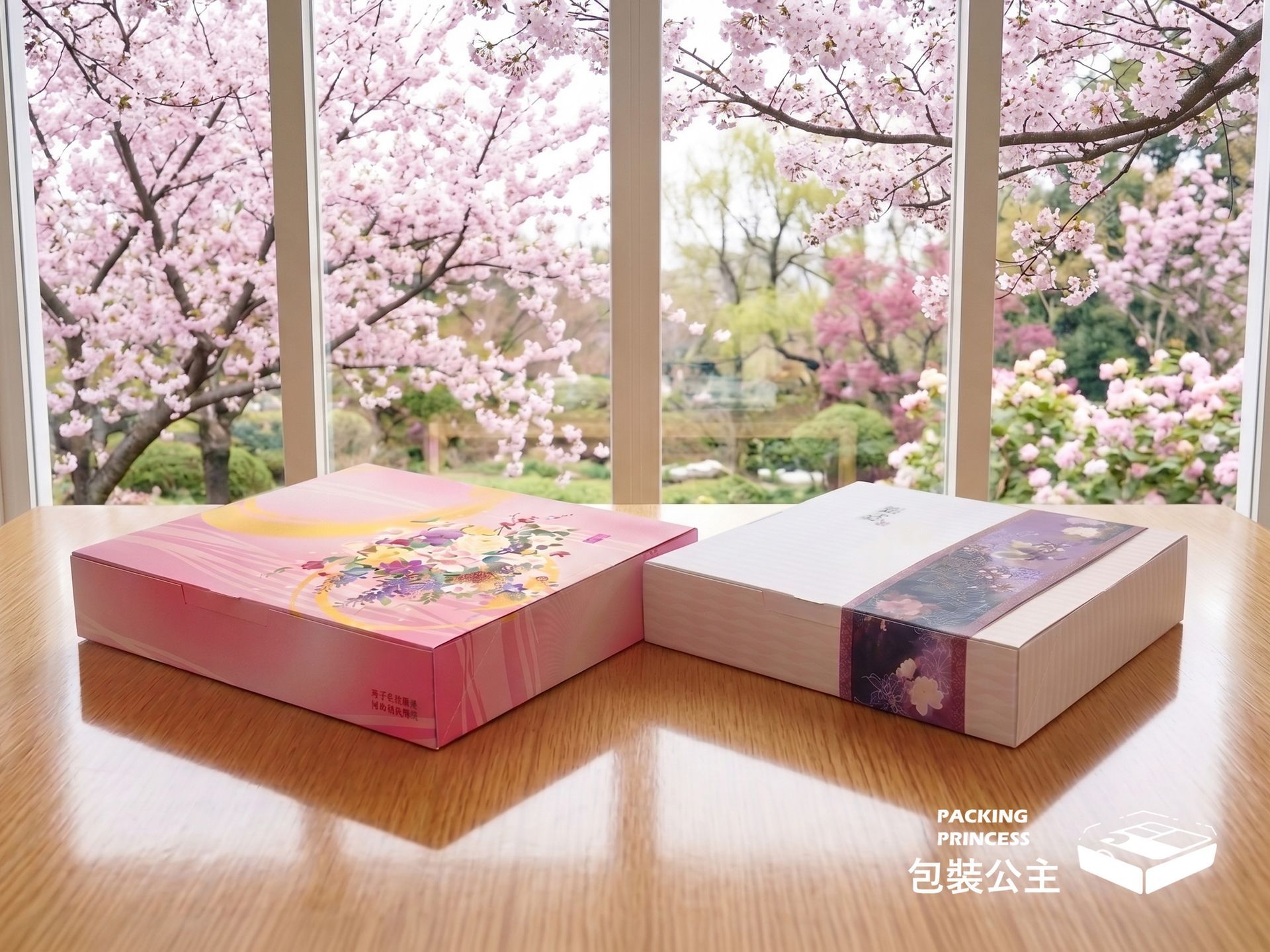 8060系列日式禮盒式餐盒，彩華外盒搭配專用內襯，高端質感外帶餐盒推薦