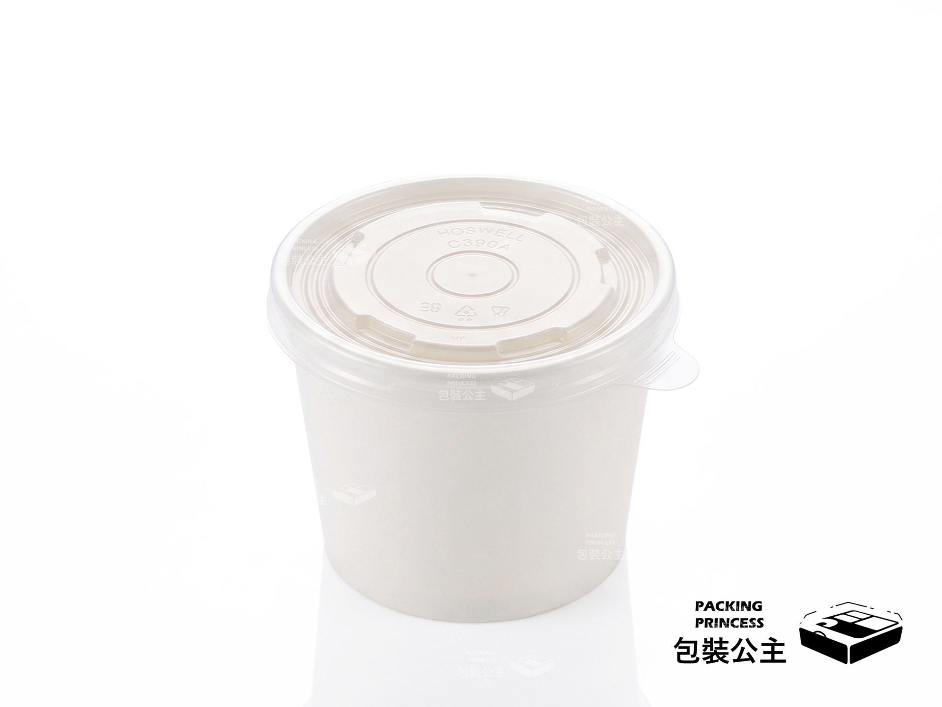 390cc White Unprinted Paper Soup Cup | Classic Paper Soup Cup for Bento Shops, Made in Taiwan (50 pieces/pack)