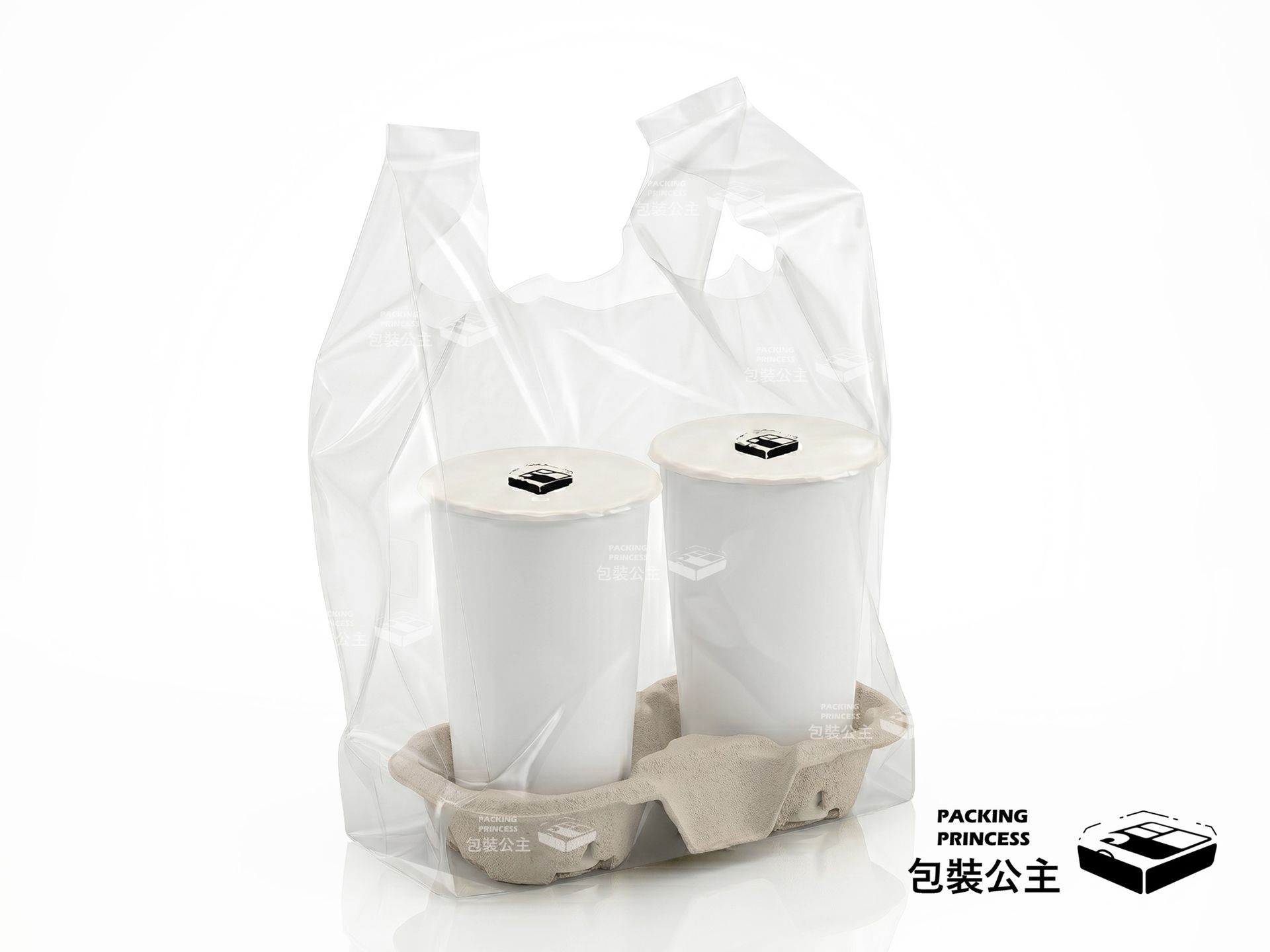 LD 系列高透明飲料背心袋：加厚 LDPE 材質，韌性強、高透明度設計，提升手搖飲與咖啡外帶的專業質感